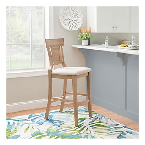 Linon Duncan Natural Bar Stool - Home/Furniture/Kitchen & Dining Room Furniture/Kitchen & Dining Chairs/ - Linon