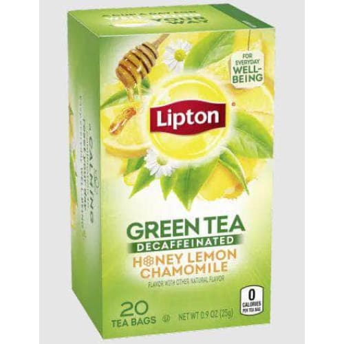 LIPTON Grocery > Beverages > Coffee, Tea & Hot Cocoa LIPTON: Green Tea Honey Lemon Decaf, 20 bg