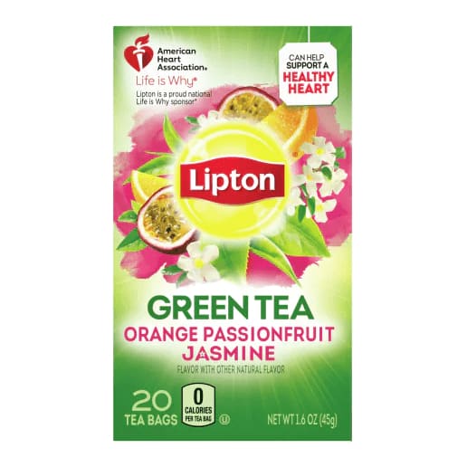 LIPTON Grocery > Beverages > Coffee, Tea & Hot Cocoa LIPTON: Orange Passionfruit Jasmine Green Tea, 20 bg