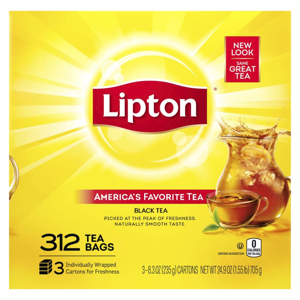 Lipton Lipton Tea Bags 312 ct. - Home/Grocery Household & Pet/Coffee Tea & Creamer/Tea/ - Lipton