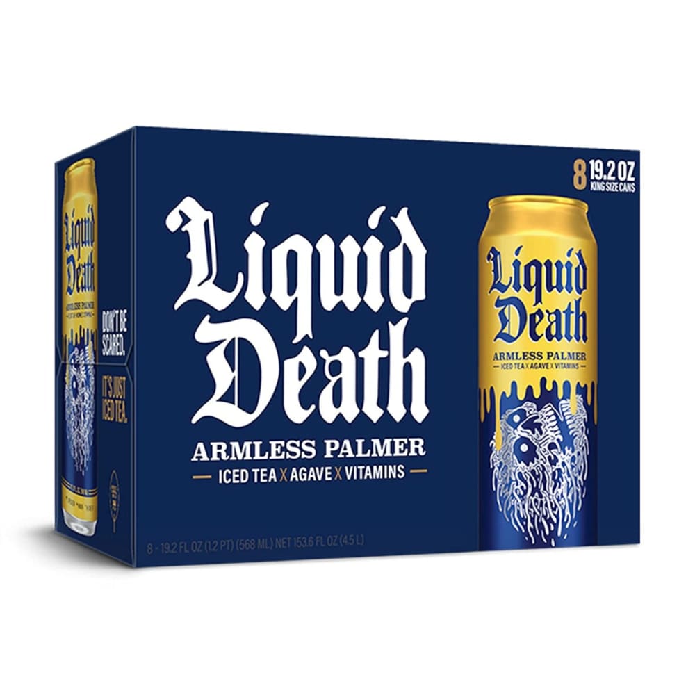 LIQUID DEATH: Armless Palmer Iced Tea 8pk 153.6 fo - Grocery > Beverages > Coffee Tea & Hot Cocoa - LIQUID DEATH