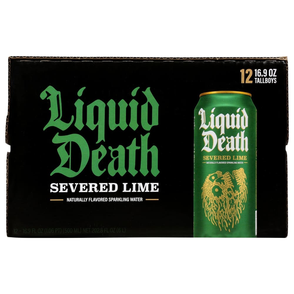 LIQUID DEATH: Severed Lime Sparkling Water 12pk 202.8 fo - Grocery > Beverages > Sparkling Water - LIQUID DEATH
