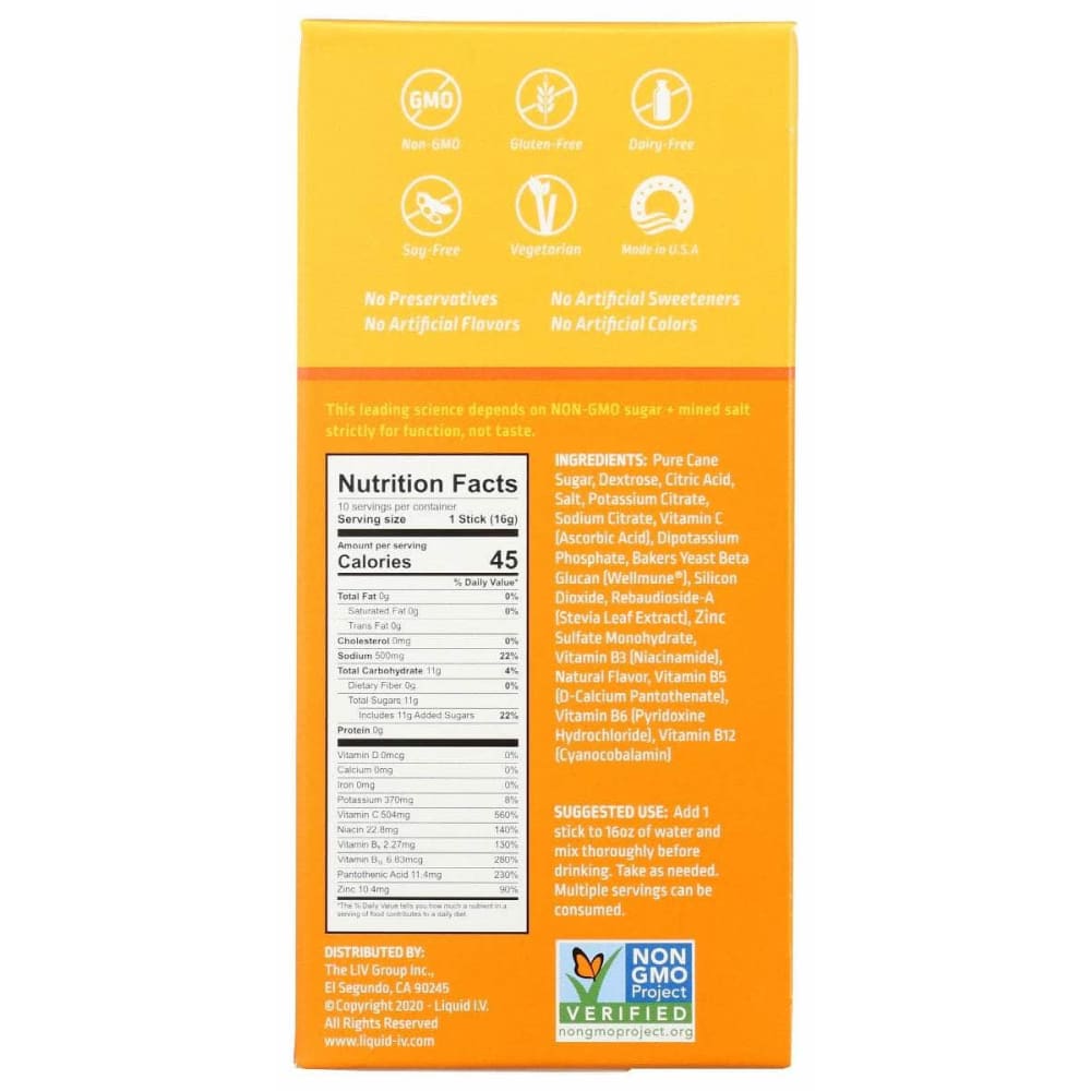 LIQUID IV Liquid Iv Hydration Immune 10Pkt, 5.65 Oz