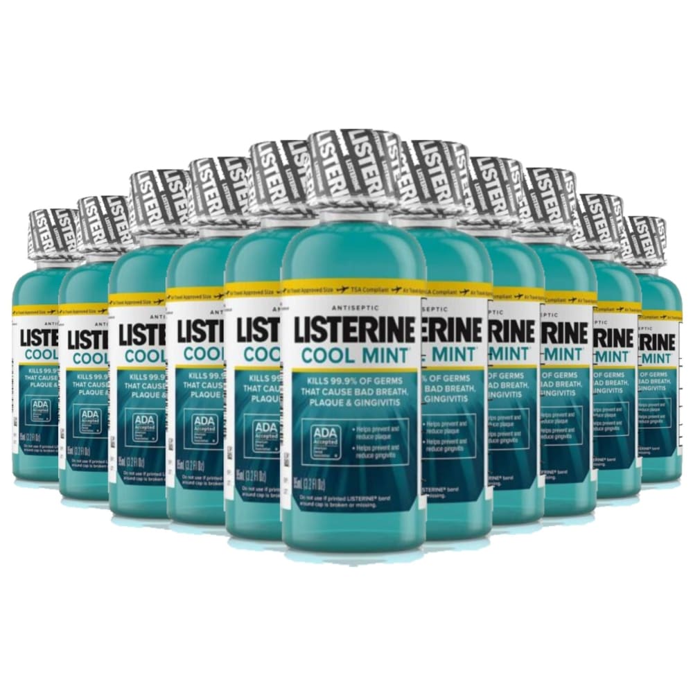 Listerine Cool Mint Mouthwash - 3.2 oz - 12 Pack - Mouthwash & Rinses - Listerine