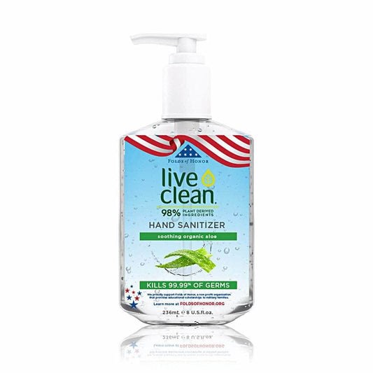 LIVE CLEAN Live Clean Sanitizer Hand With Aloe, 8 Oz