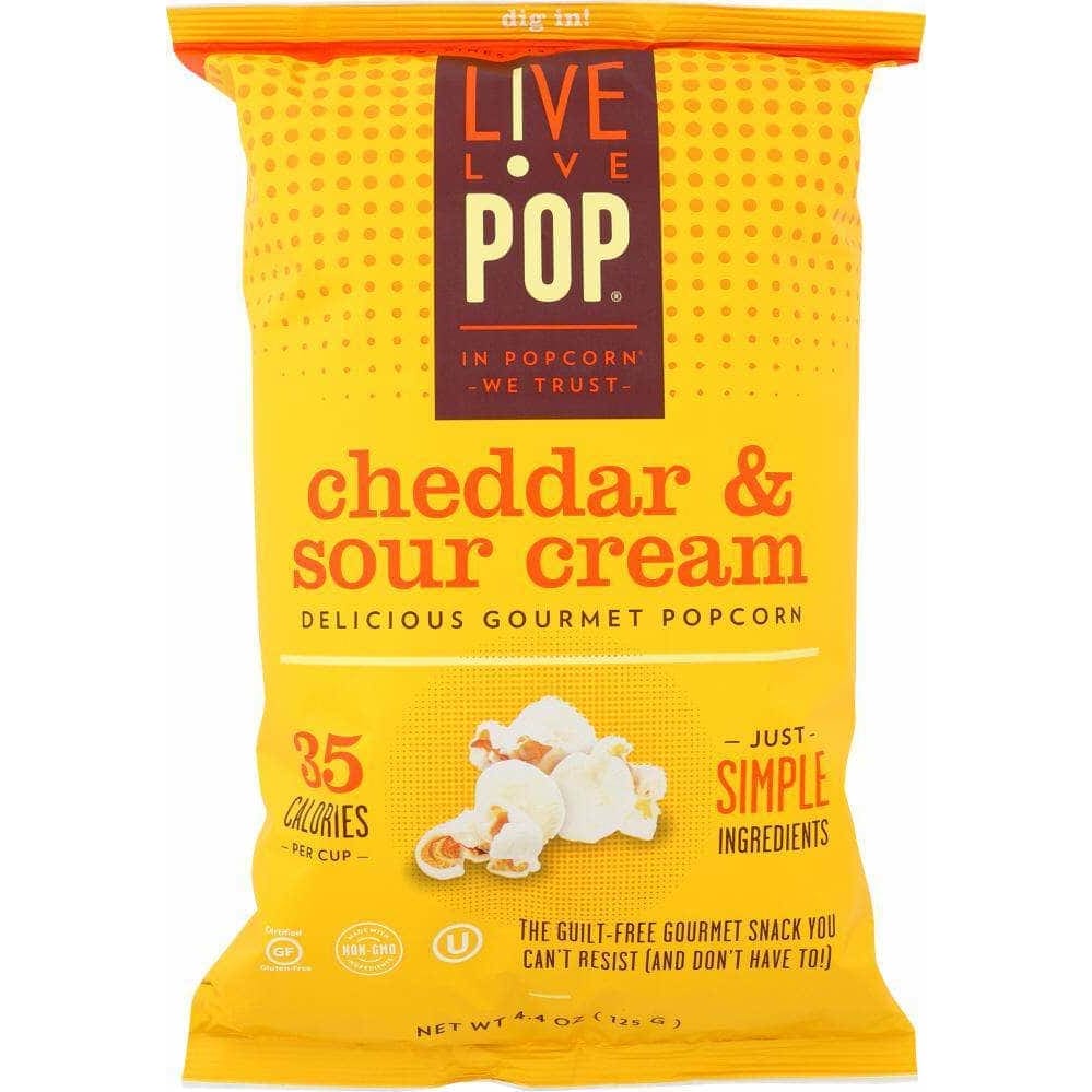 Live Love Pop Live Love Pop Cheddar & Sour Cream Popcorn, 4.4 oz