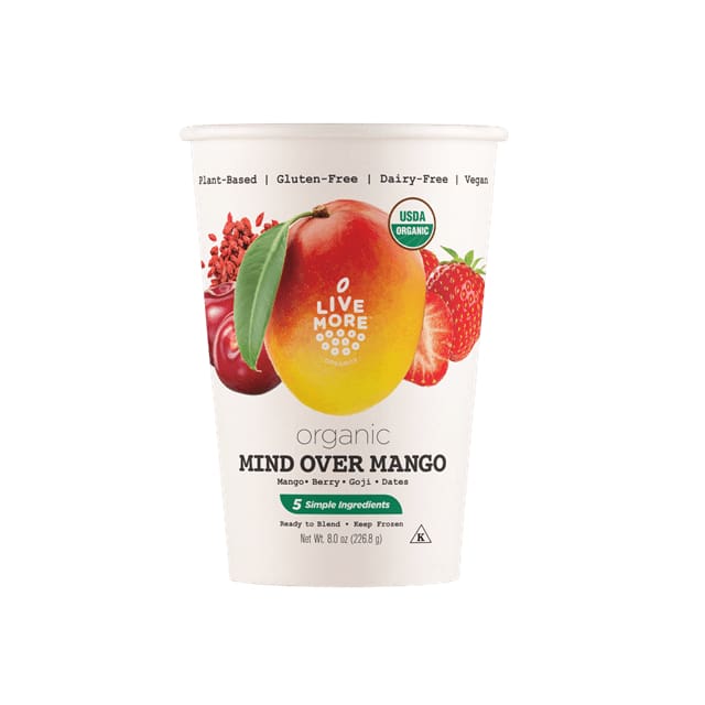 Live More Organics Grocery > Chocolate, Desserts and Sweets > Ice Cream & Frozen Desserts LIVE MORE ORGANICS: Smoothie Cup Mango, 8 oz