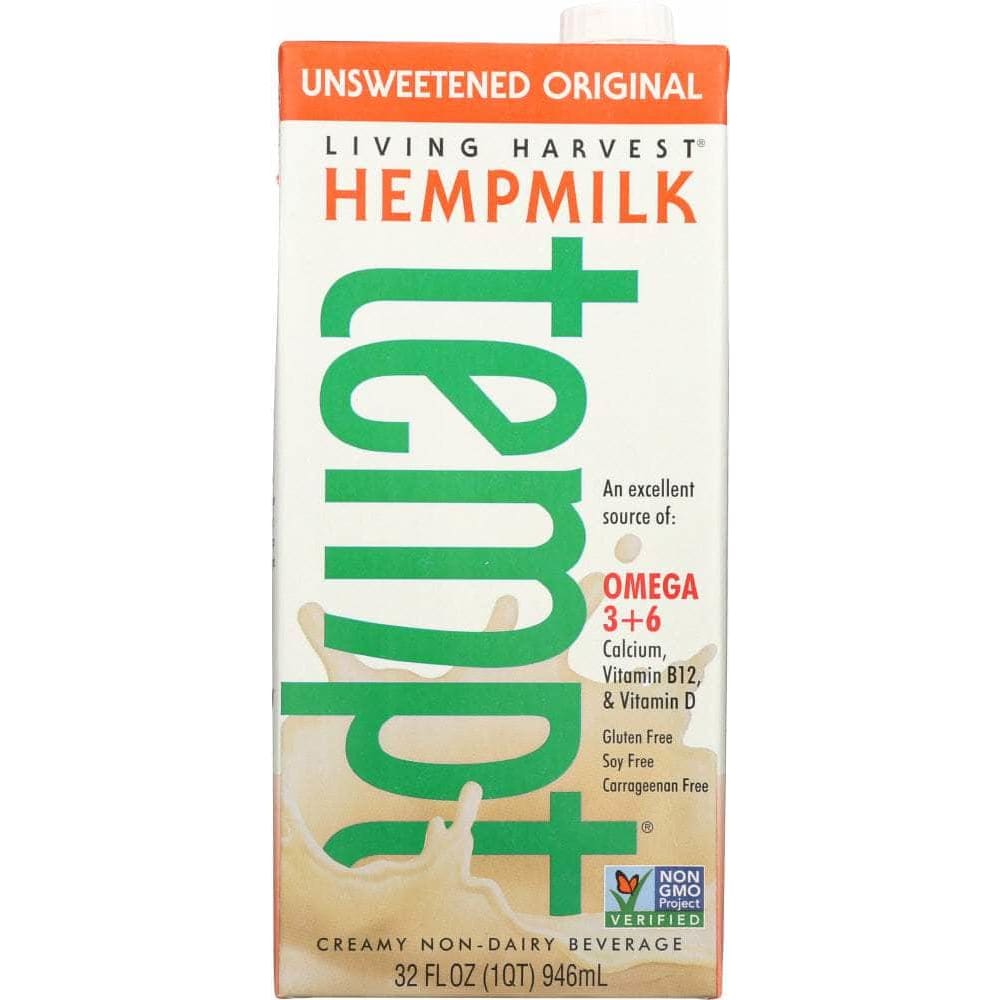 LIVING HARVEST Grocery > Dairy, Dairy Substitutes and Eggs > Milk & Milk Substitutes LIVING HARVEST: Tempt Hempmilk Unsweetened Creamy Non-Dairy Beverage Original, 32 oz