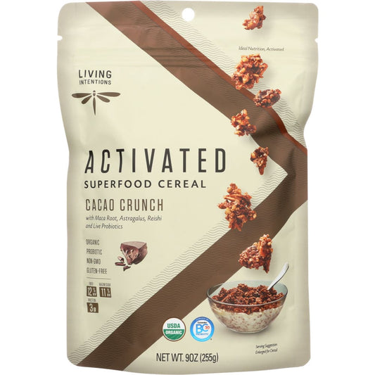 LIVING INTENTIONS: Superfood Cereal Cacao Crunch 9 oz (Pack of 4) - Grocery > Breakfast > Breakfast Foods - LIVING INTENTIONS