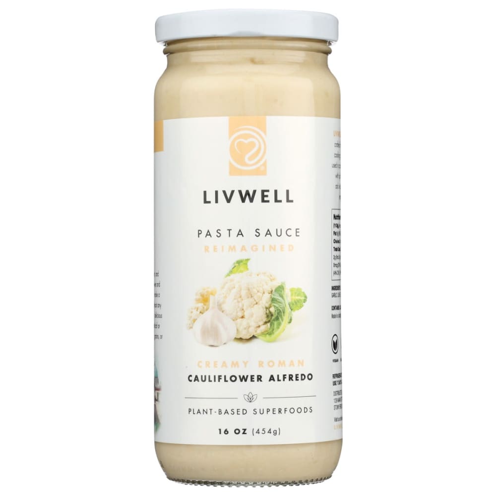 LIVWELL FOODS: Roman Cauliflower Alfredo Sauce 16 oz (Pack of 2) - Grocery > Meal Ingredients > Sauces - LIVWELL FOODS