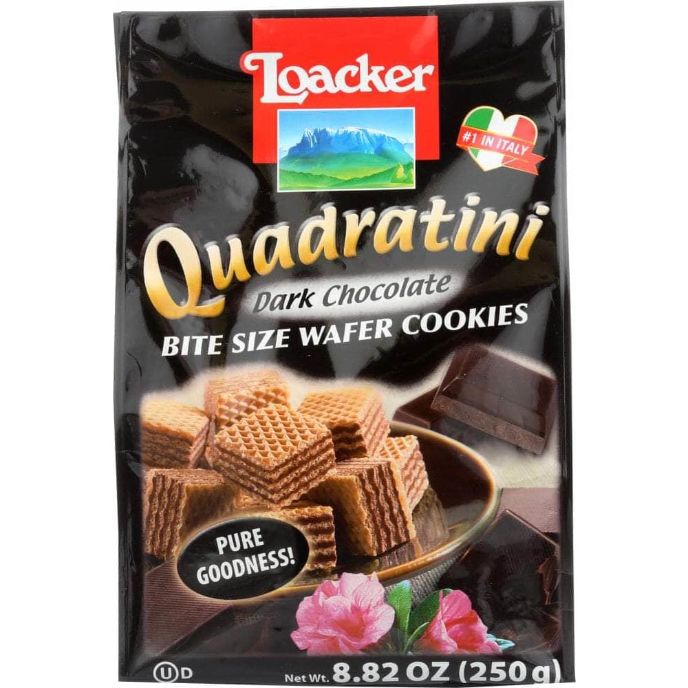 Loacker Loacker Quadratini Dark Chocolate Wafer Cookies, 8.82 Oz