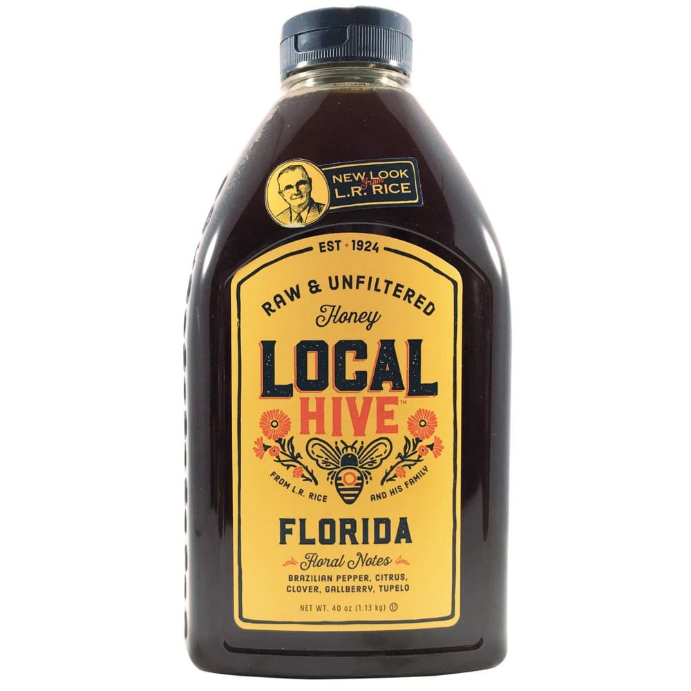Local Hive Florida Raw and Unfiltered Honey (40 oz.) - New Items - ShelHealth