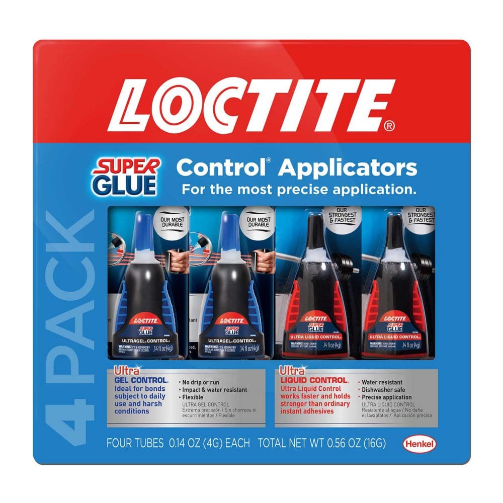 Loctite 2 UltraGel and 2 Ultra Liquid Super Glue 4 pack - Tape & Adhesives - Loctite