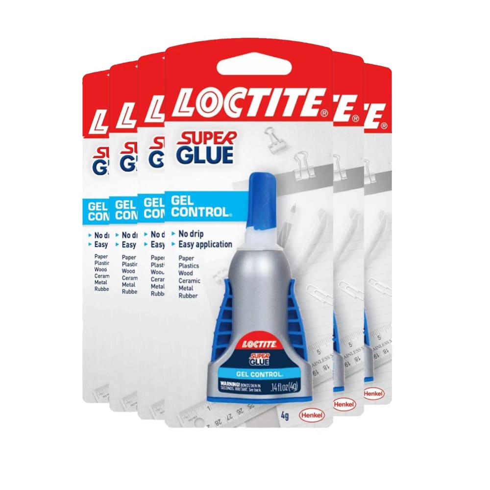 Loctite Super Glue Gel Control Quick Dry 0.14 fl oz - 6 Pack - Glue & Adhesives - Loctite