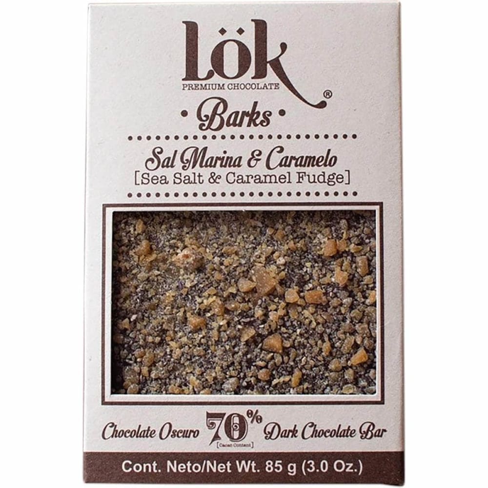 LOK FOODS Grocery > Chocolate, Desserts and Sweets > Chocolate LOK FOODS Choc Bark Sslt  Crm Fg 70, 3 oz