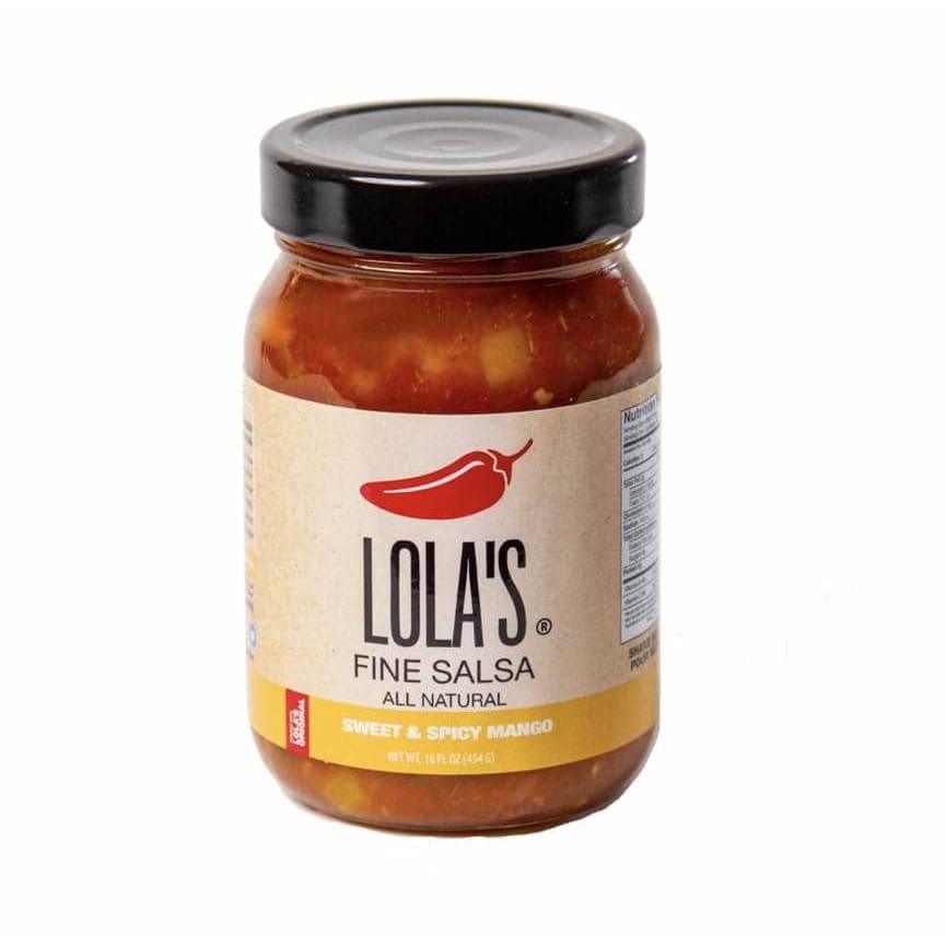 LOLAS FINE HOT SAUCE Lolas Fine Hot Sauce Salsa Sweet N Spicy Mango, 16 Fo