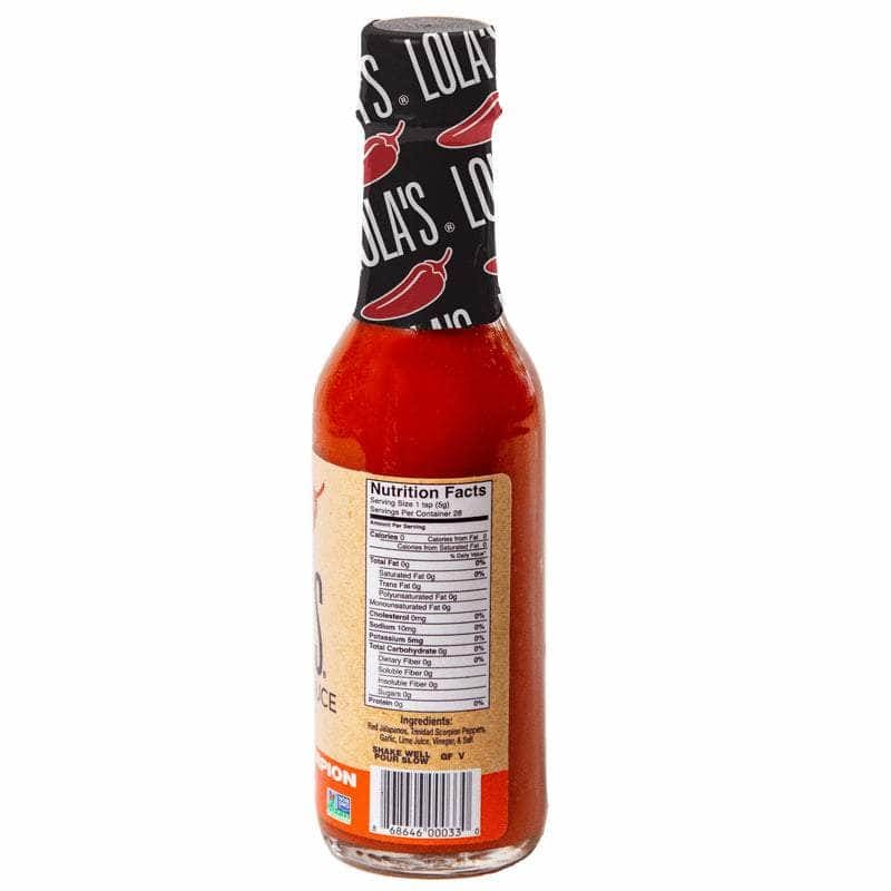 LOLAS FINE HOT SAUCE Grocery > Pantry > Condiments LOLAS FINE HOT SAUCE Trinidad Scorpion, 5 oz