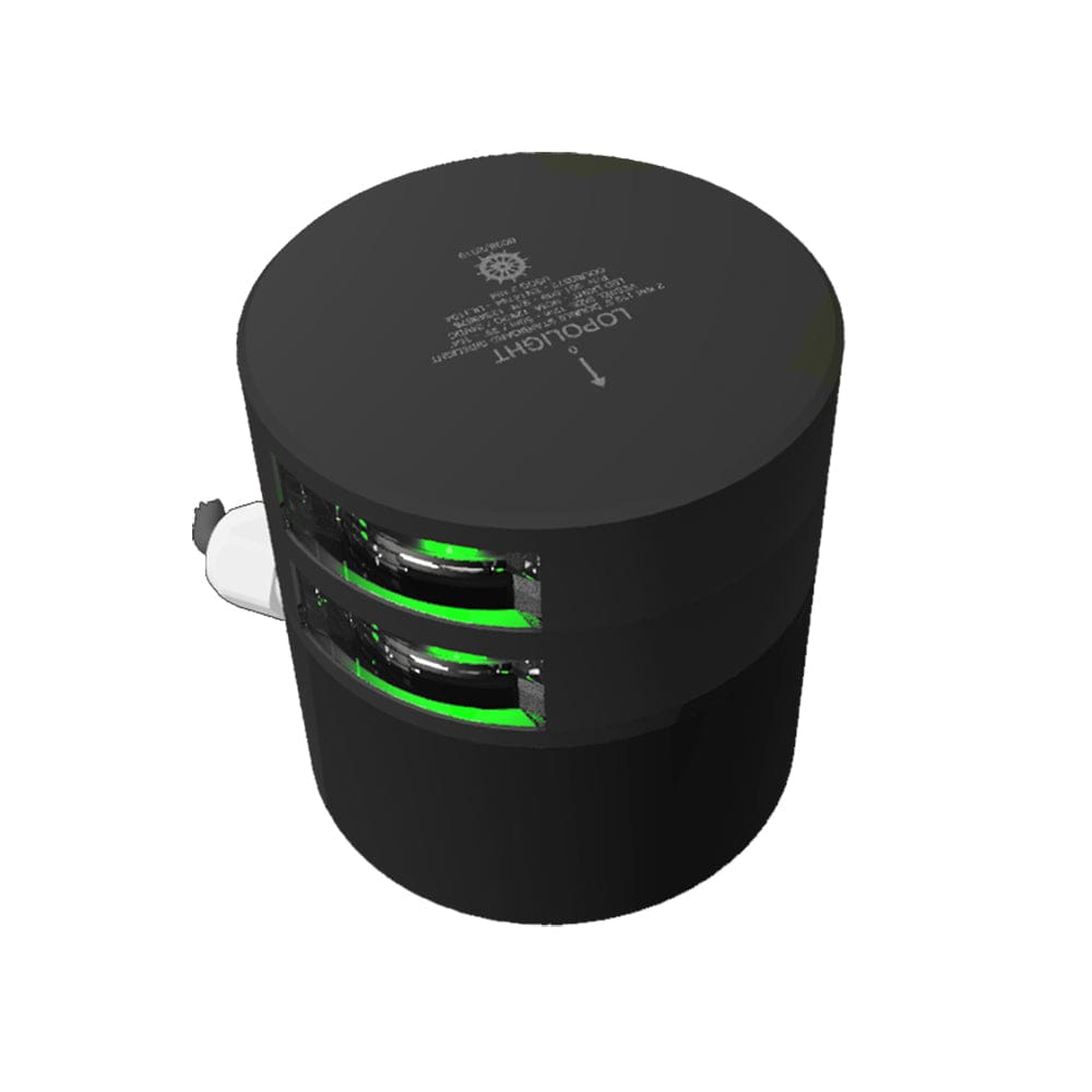 Lopolight Series 301-108 - Navigation Light - 3NM - Horizontal Mount - Green - Black Housing main image 1