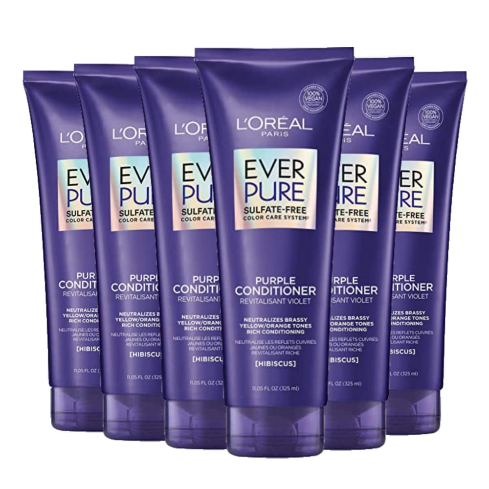 L’Oreal Paris EverPure Sulfate Free Purple Conditioner - 6.8 fl oz - 6 Pack - Conditioners - L’oreal
