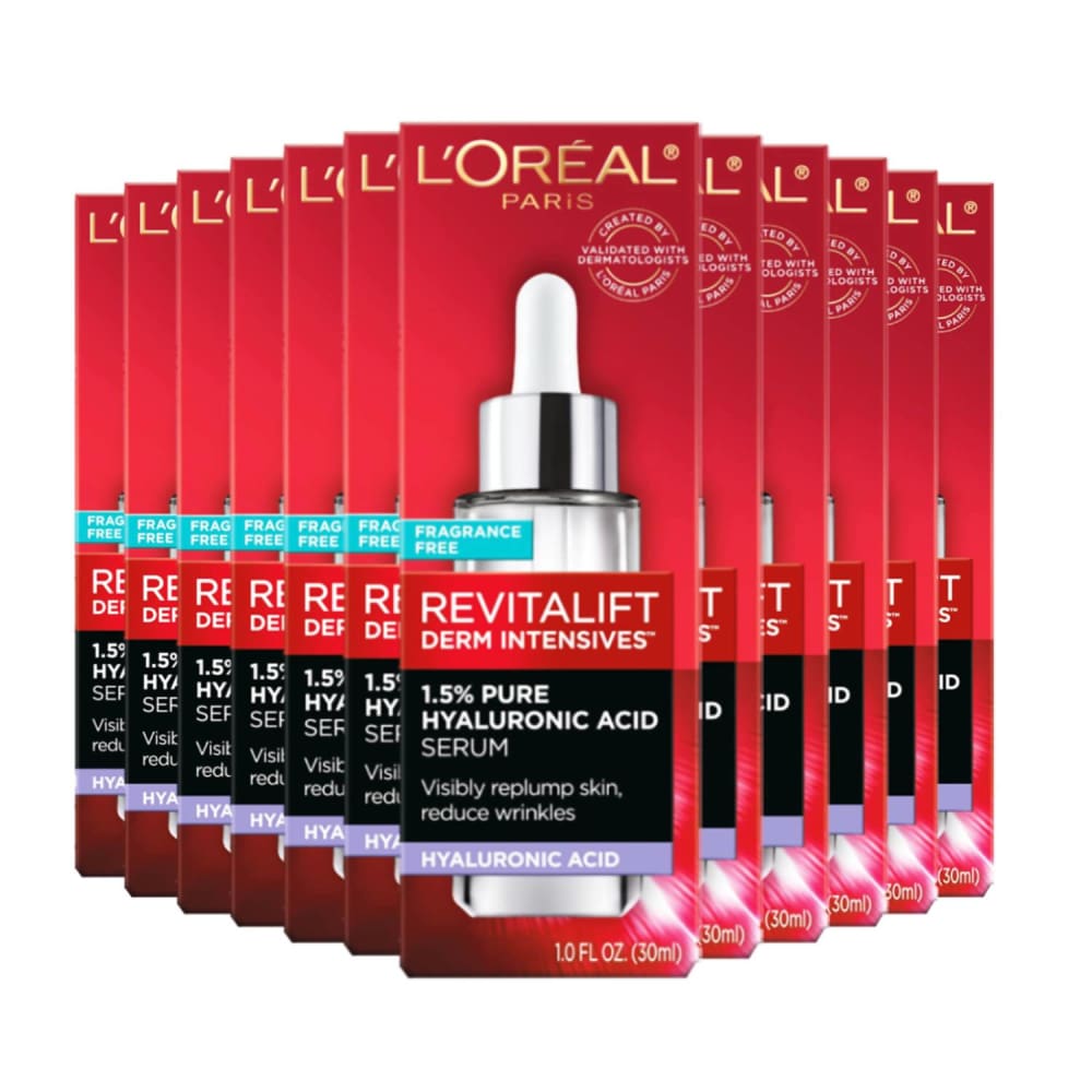 L’Oreal Paris Revitalift 1.5% Pure Hyaluronic Acid Face Serum 1 oz- 24 Pack - Wholesale - Facial Creams & Moisturizers - L’oreal