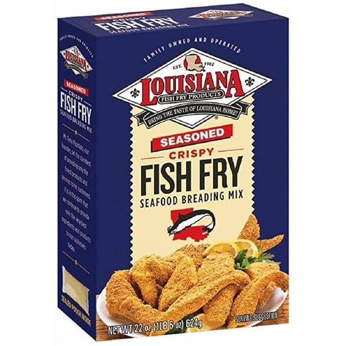 Louisiana Fish Fry Louisiana Fish Fry Seasoned Crispy Fish Fry Seafood Breading Mix Family Pack, 22 oz