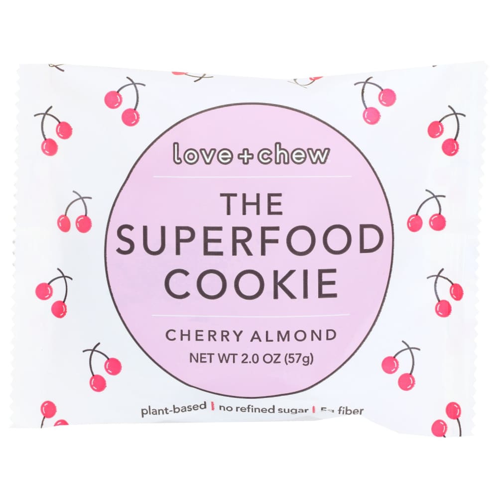 LOVE CHEW: Cherry Almond Cookie 2 oz (Pack of 6) - LOVE CHEW