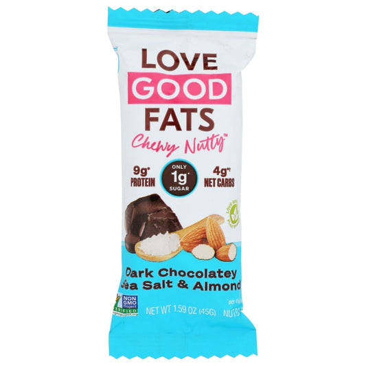 LOVE GOOD FATS: Chewy Nutty Dark Chocolatey Sea Salt and Almond Keto Bar 1.59 oz (Pack of 6) - Grocery > Nutritional Bars Drinks and Shakes