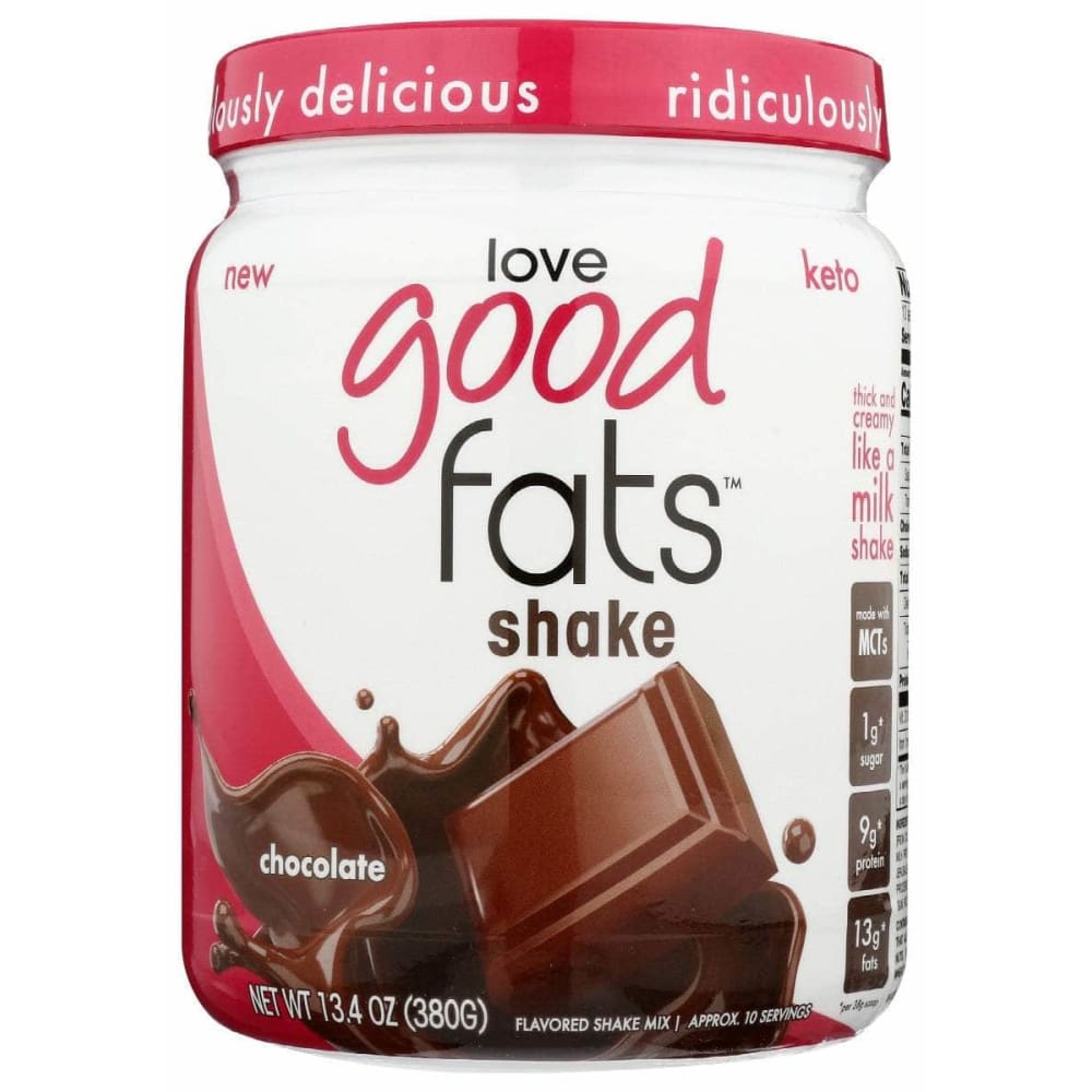 LOVE GOOD FATS Vitamins & Supplements > Miscellaneous Supplements LOVE GOOD FATS: Shake Milk Chocolate, 13.4 oz