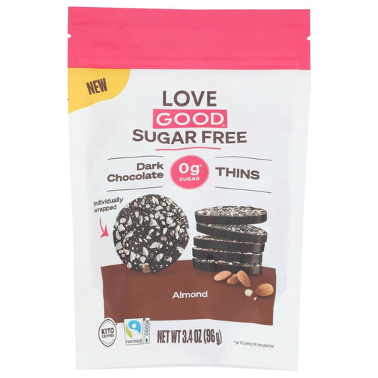 LOVE GOOD FATS: Thins Choc Almond 96 gm (Pack of 4) - Grocery > Snacks > Cookies > Bars Granola & Snack - LOVE GOOD FATS
