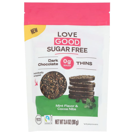 LOVE GOOD FATS: Thins Mint Chocolate 96 gm (Pack of 4) - Grocery > Snacks > Cookies > Bars Granola & Snack - LOVE GOOD FATS