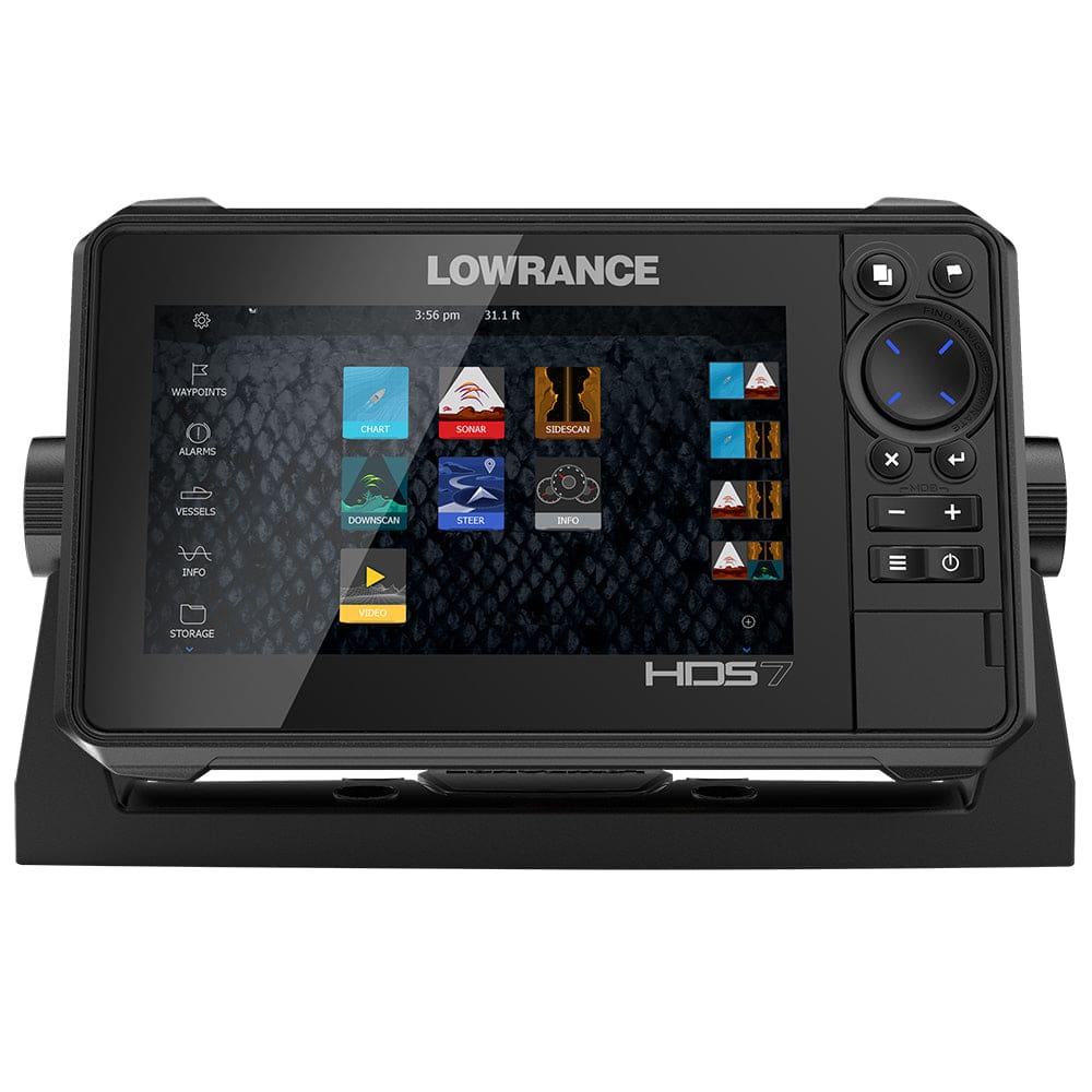 Lowrance HDS-7 LIVE w/ Active Imaging 3-in-1 Transom Mount & C-MAP Pro Chart - Marine Navigation & Instruments | GPS - Fishfinder Combos -