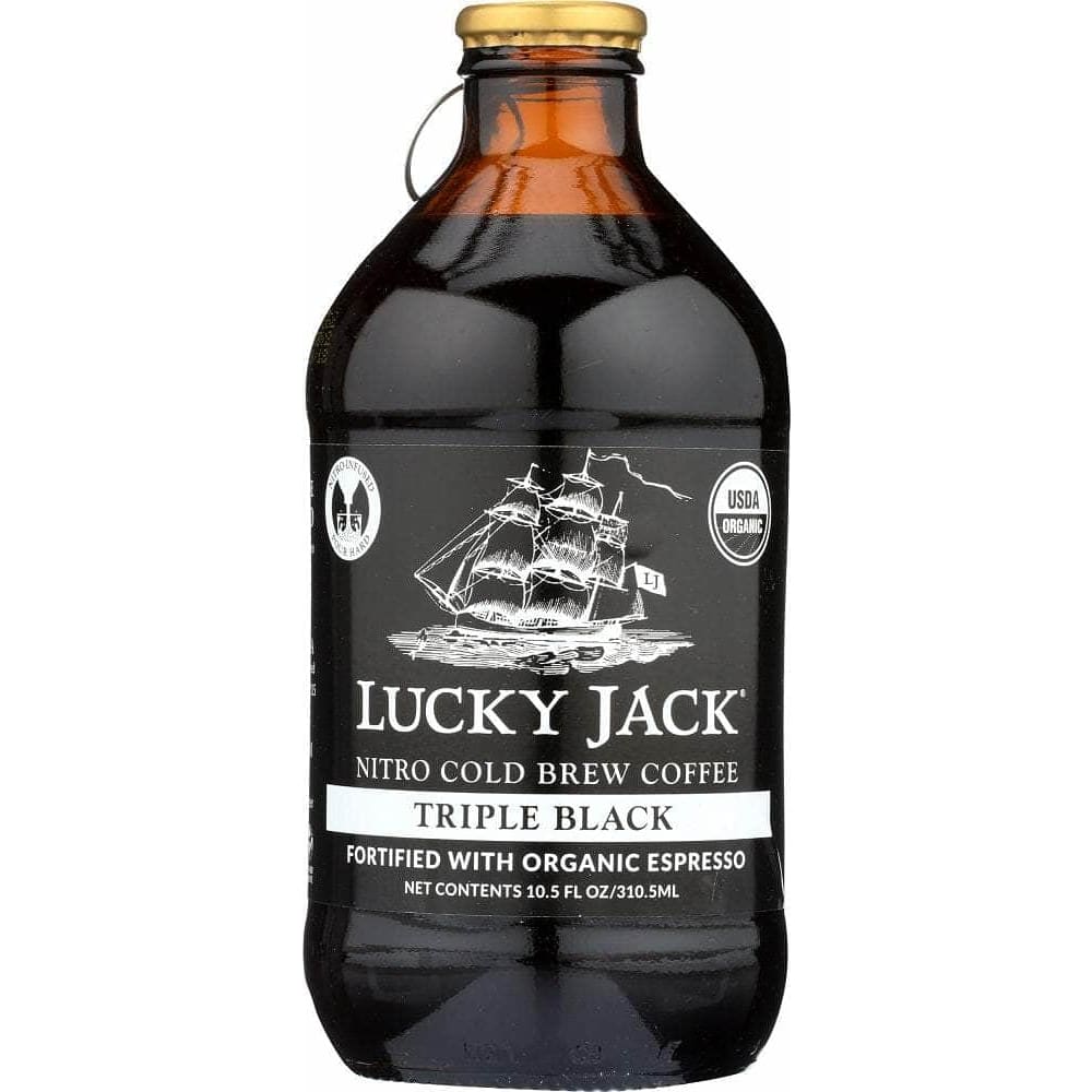 Lisanatti Foods Lucky Jack Nitro Cold Brew Triple Black Coffee, 10.5 oz