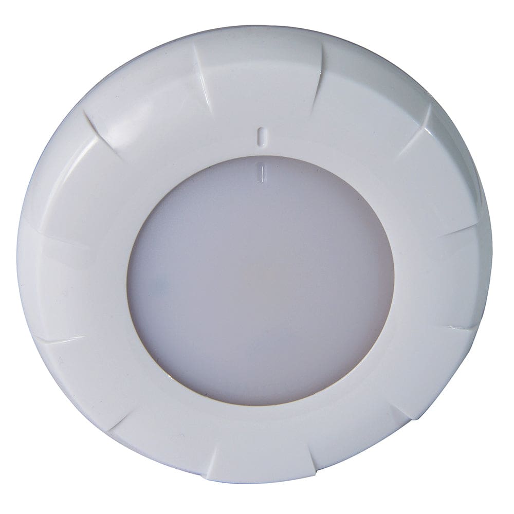 Lumitec Aurora LED Dome Light - White Finish - White/ Blue Dimming - Lighting | Dome/Down Lights - Lumitec