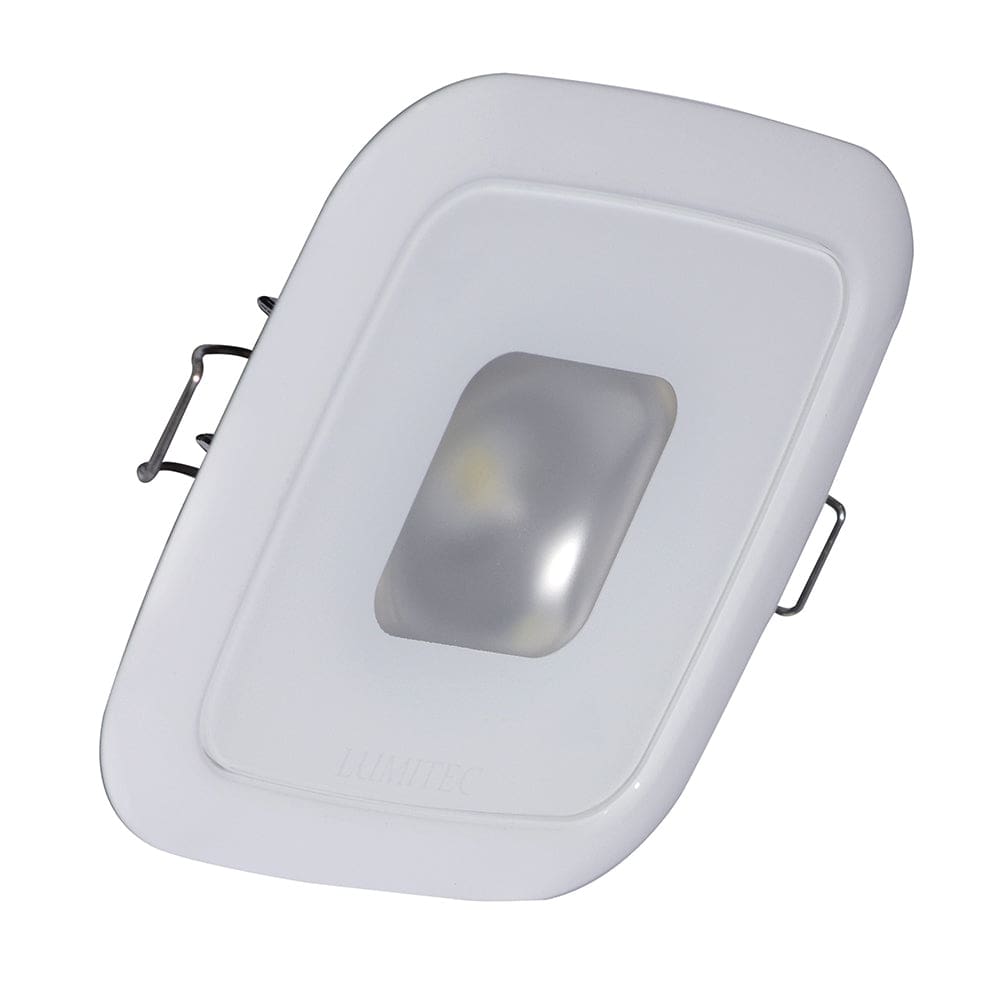 Lumitec Square Mirage Down Light - White Dimming Red/ Blue Non-Dimming - White Bezel - Lighting | Dome/Down Lights - Lumitec