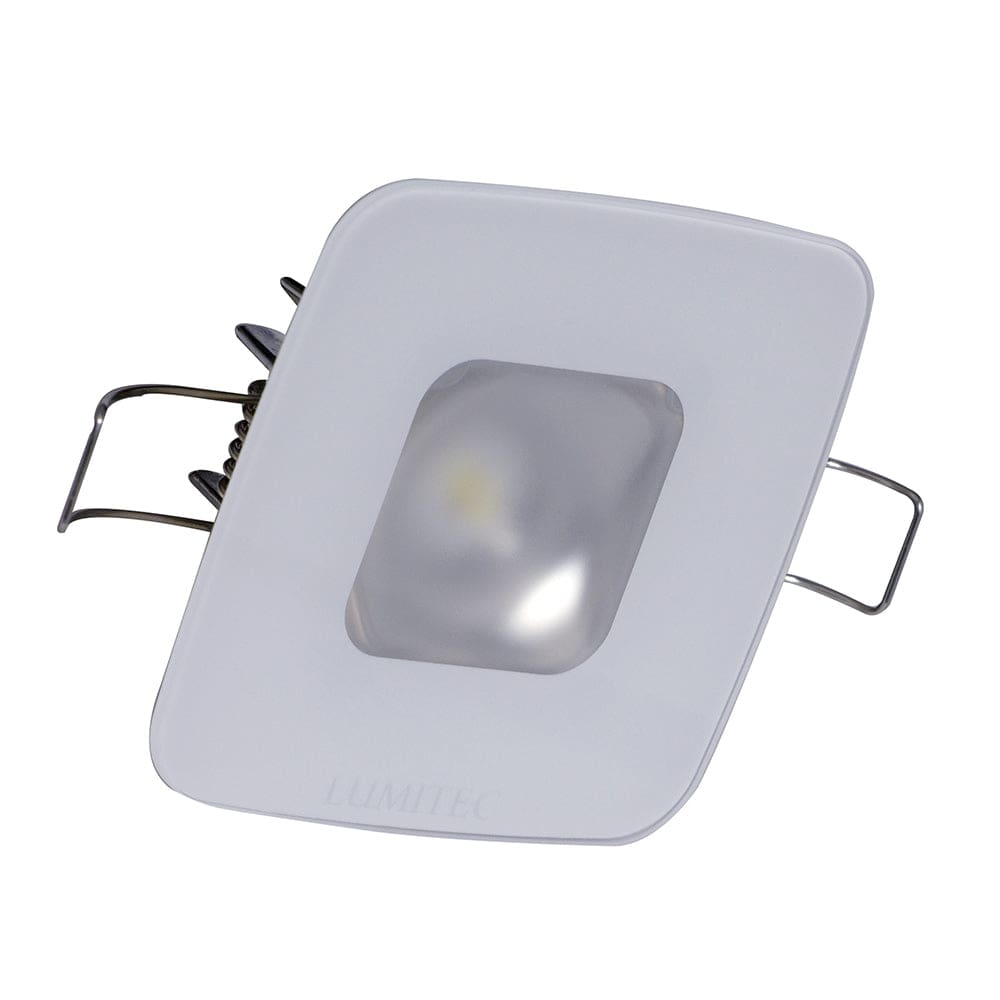 Lumitec Square Mirage Down Light - White Dimming Red/ Blue Non-Dimming - Glass Housing - No Bezel - Lighting | Dome/Down Lights - Lumitec