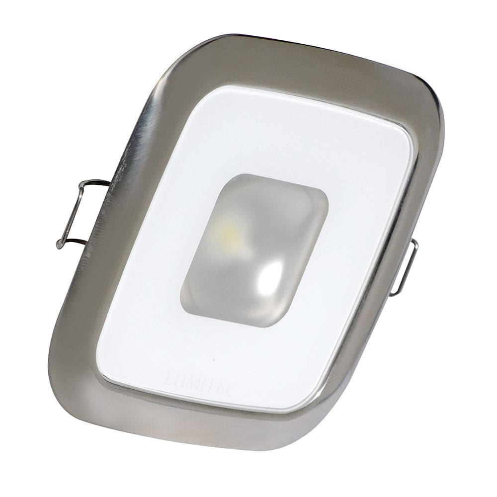 Lumitec Square Mirage Down Light - White Dimming Red/ Blue Non-Dimming - Polished Bezel - Lighting | Dome/Down Lights - Lumitec