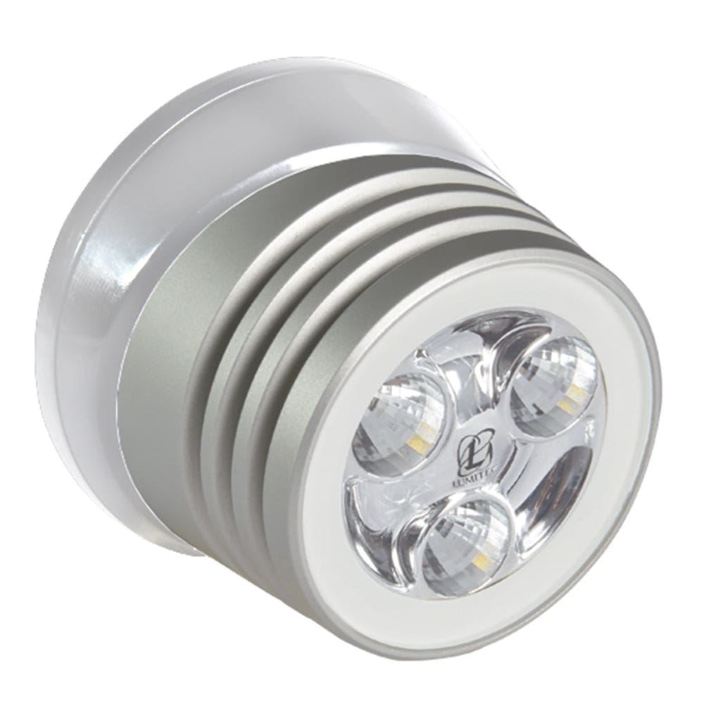 Lumitec Zephyr LED Spreader/ Deck Light - Brushed White Base - White Non-Dimming - Lighting | Flood/Spreader Lights - Lumitec