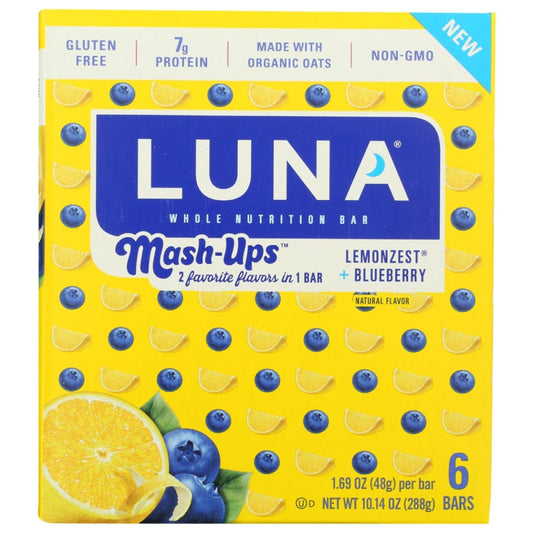LUNA: Mash Ups LemonZest Plus Blueberry Bar 10.14 oz (Pack of 3) - Nutritional Bars - LUNA
