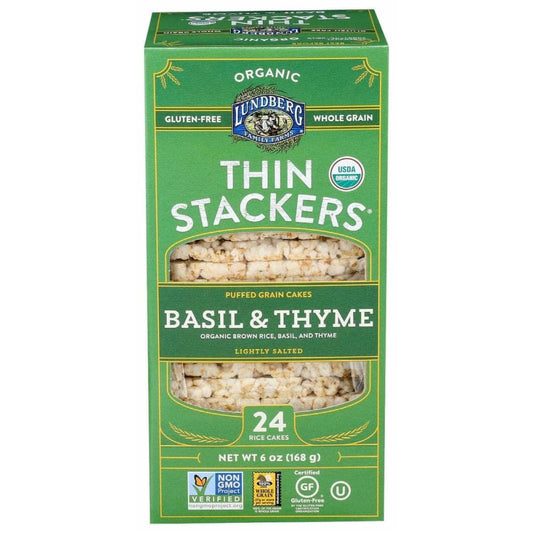 LUNDBERG LUNDBERG Basil And Thyme Thin Stackers, 6 oz