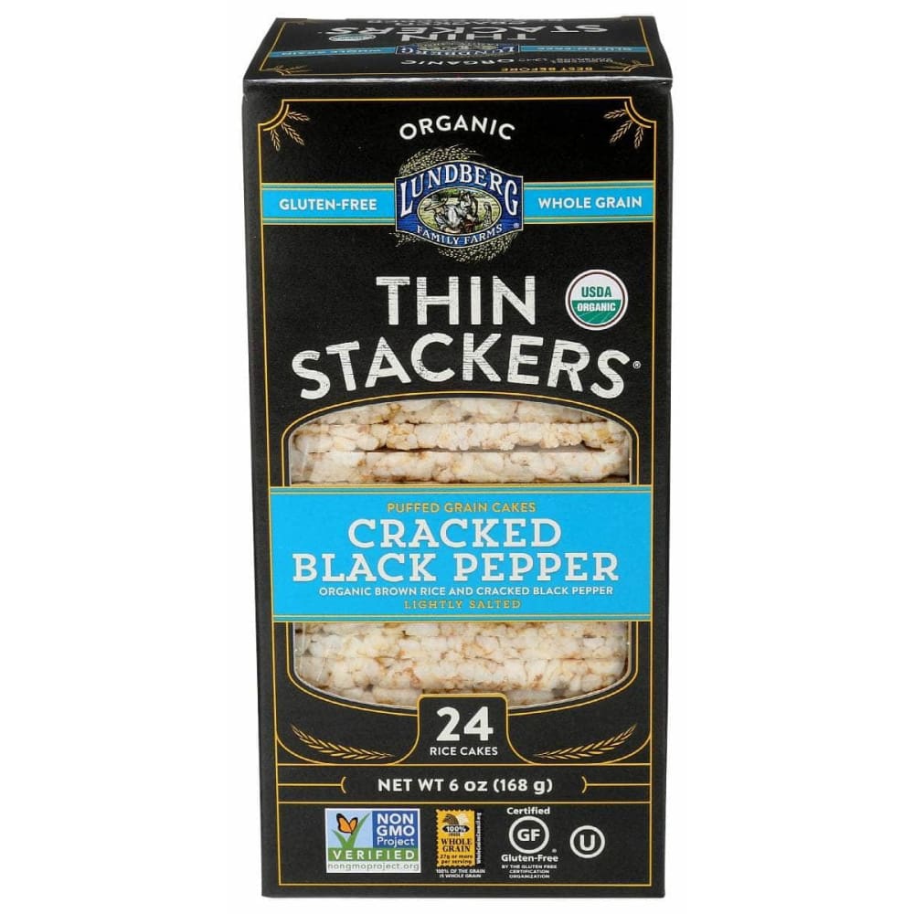 LUNDBERG LUNDBERG Cracked Black Pepper Thin Stacker, 6 oz