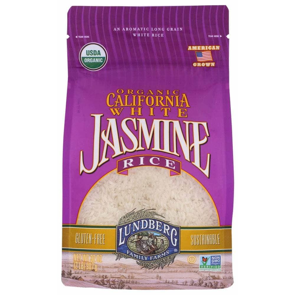 LUNDBERG FAMILY FARMS Lundberg Organic California White Jasmine Rice, 2 Lb