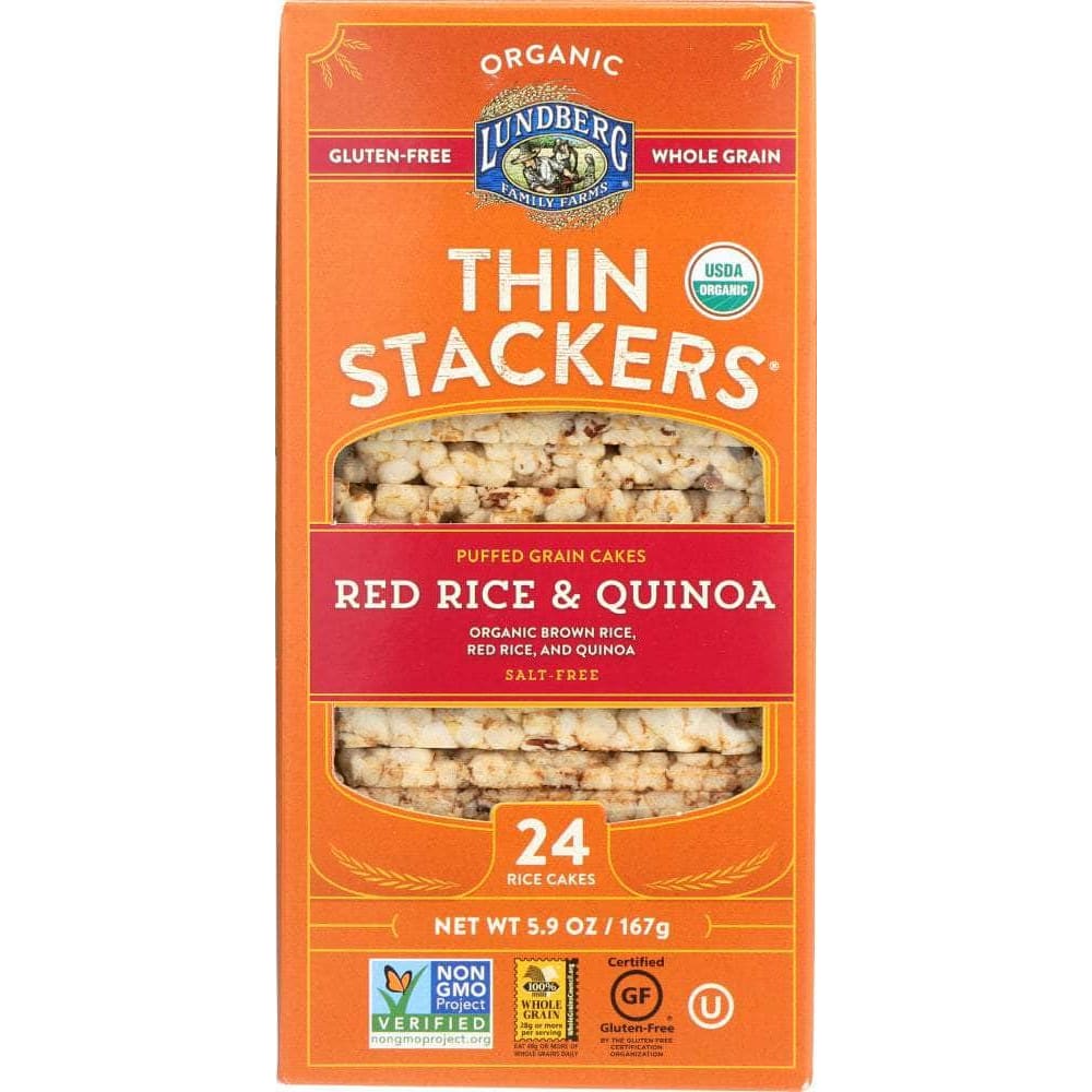 Lundberg Family Farms Lundberg Rice Cakes Thin Stackers Red Rice & Quinoa, 5.9 oz