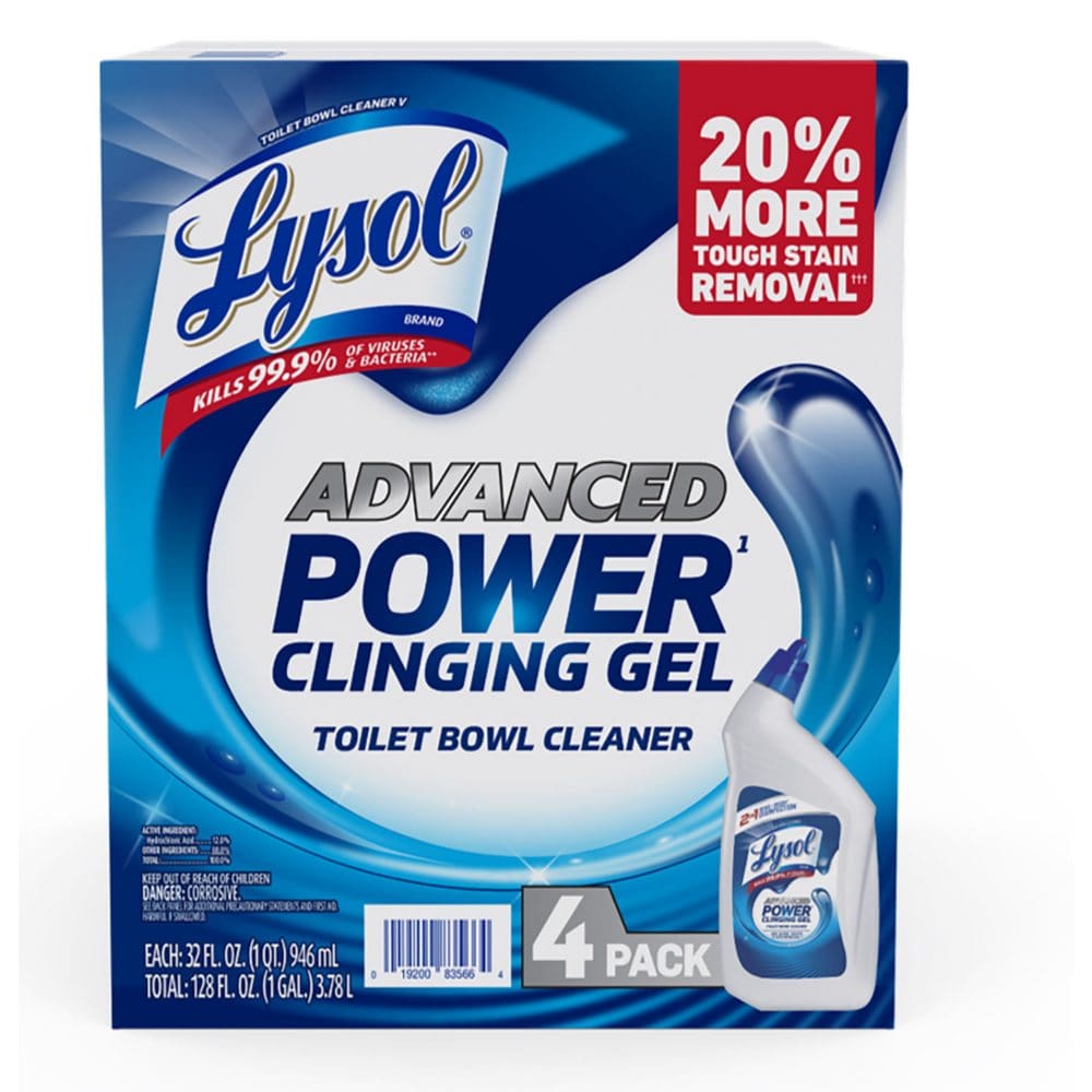 Lysol Advanced Toilet Bowl Gel Cleaner (32 fl. oz. 4 pk.) - Bathroom Cleaners - ShelHealth