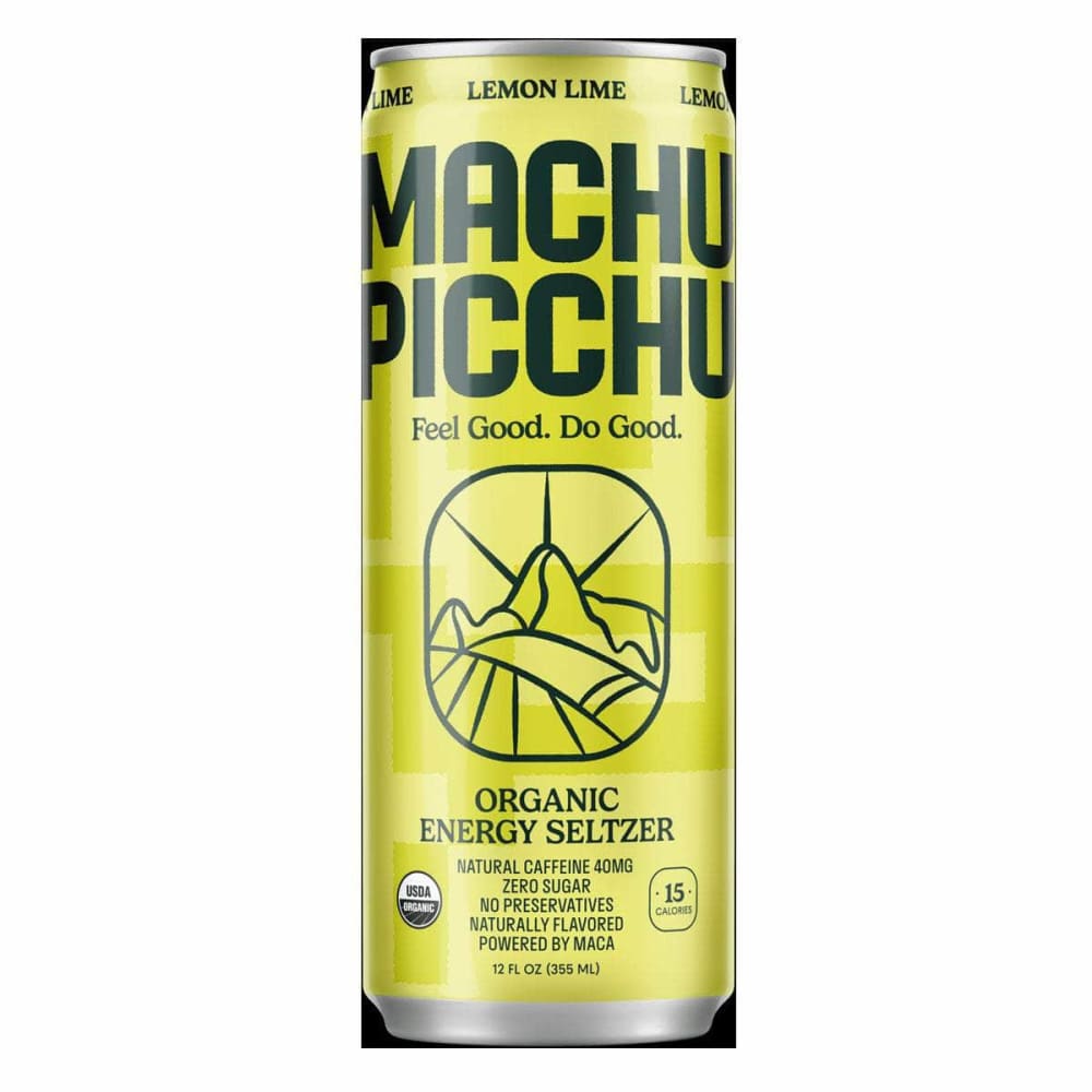 Machu Picchu Grocery > Beverages > Energy Drinks MACHU PICCHU: Lemon Lime Organic Energy Seltzer Drink, 12 fo
