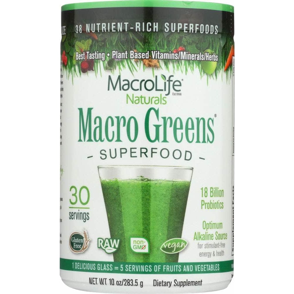 Macrolife Naturals Macrolife Naturals Macro Greens Nutrient-Rich Superfoods, 10 oz