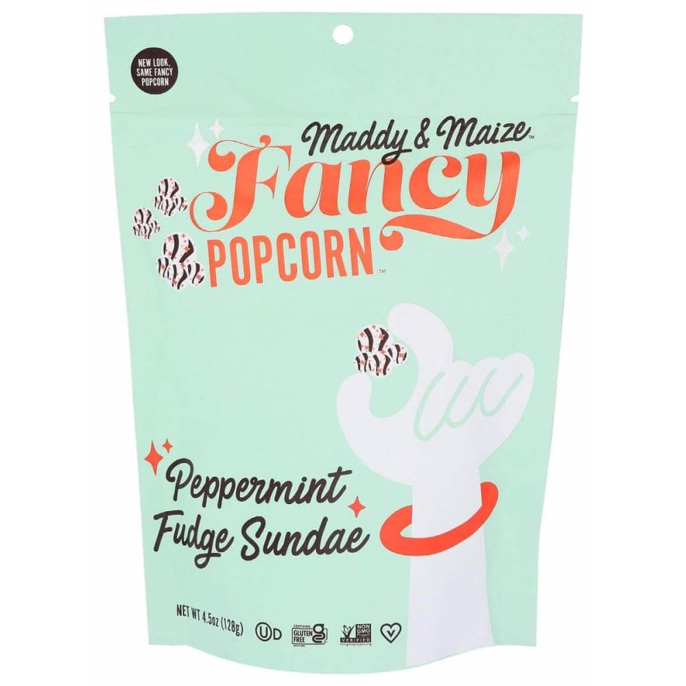 MADDY & MAIZE Grocery > Snacks > Popcorn MADDY & MAIZE: Peppermint Fudge Sundae Popcorn, 4.5 oz
