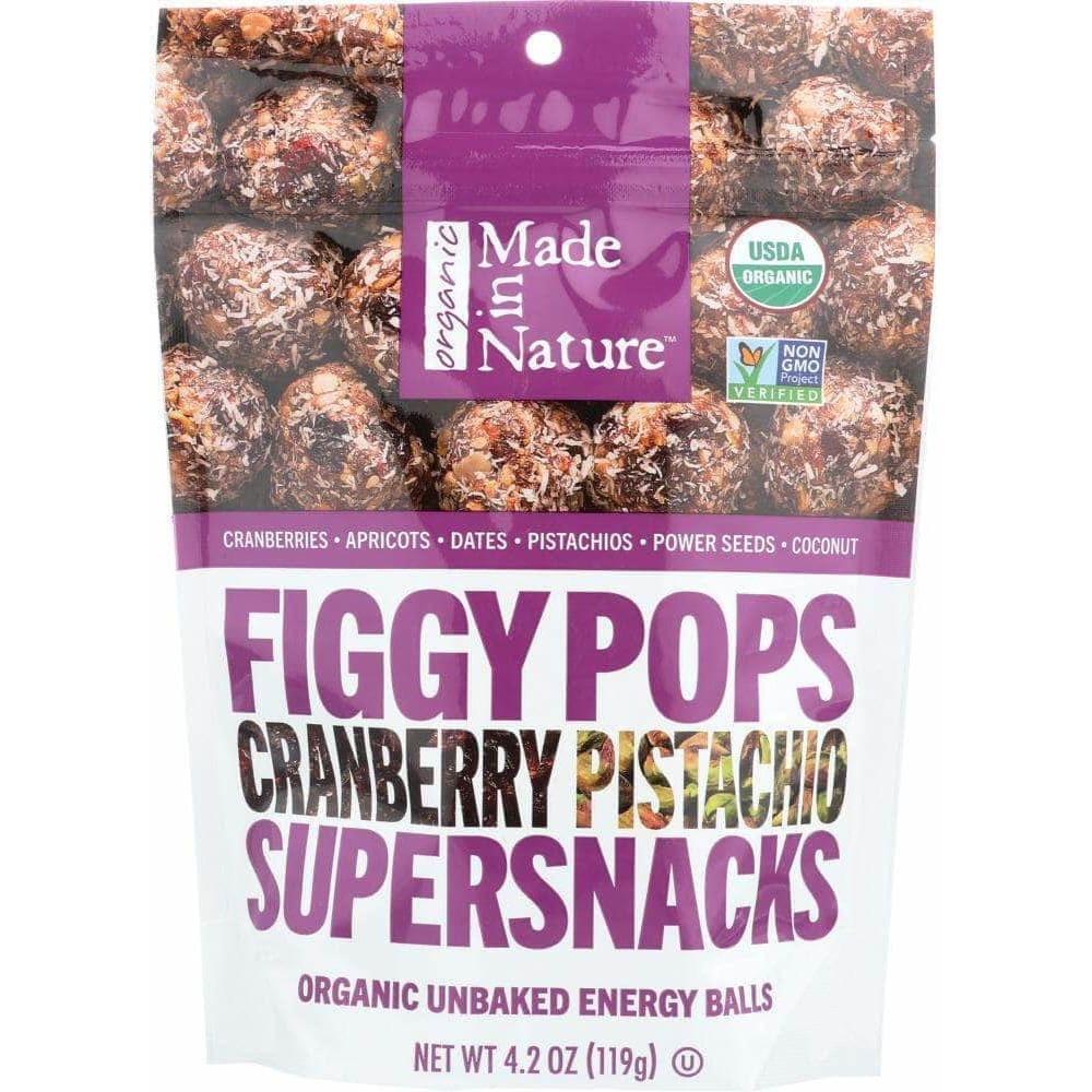 Organic Made In Nature Made In Nature Cranberry Pistachio Figgy Pops, 4.2 oz
