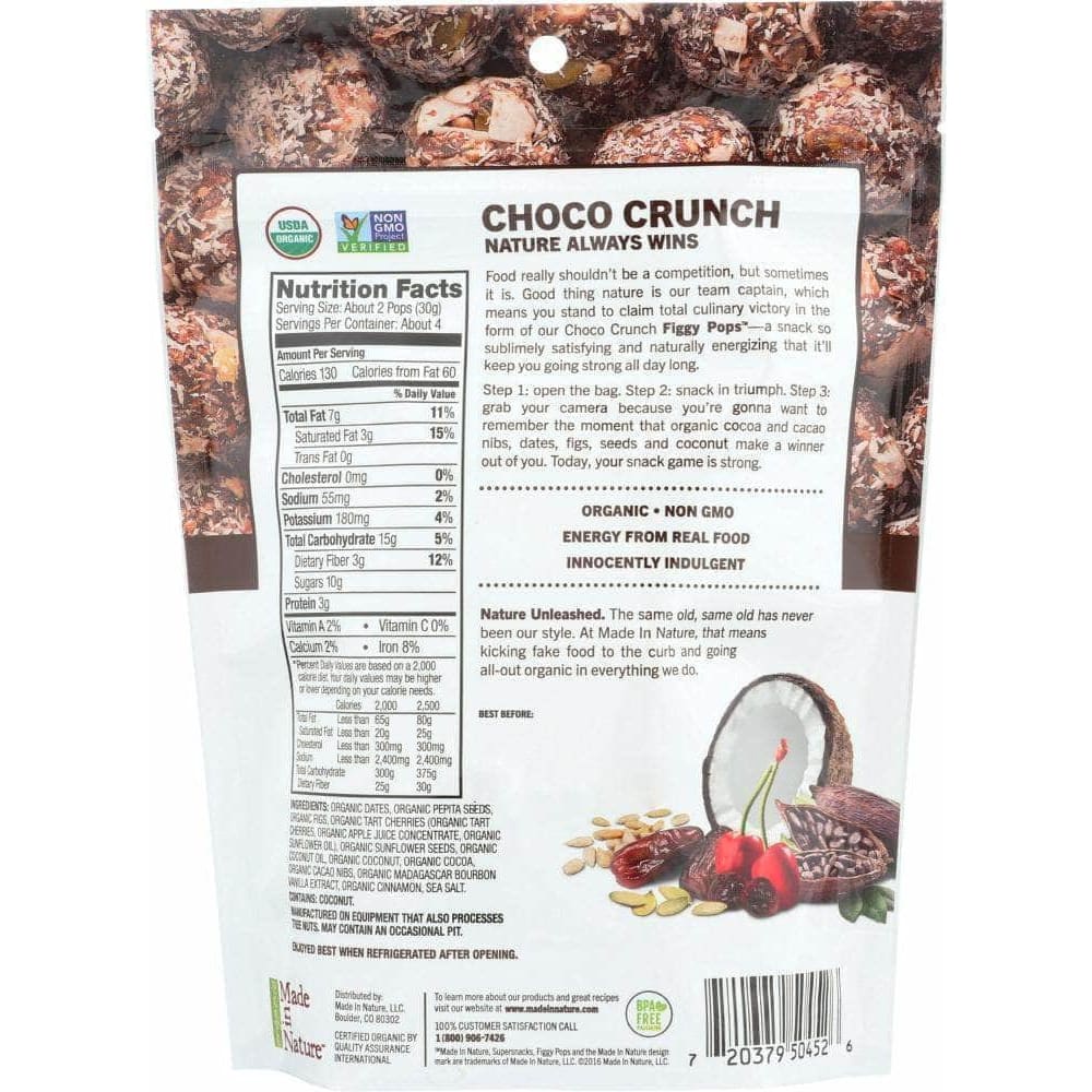 Made In Nature Made In Nature Organic Choco Crunch Figgy Pops Super Snacks, 4.2 oz