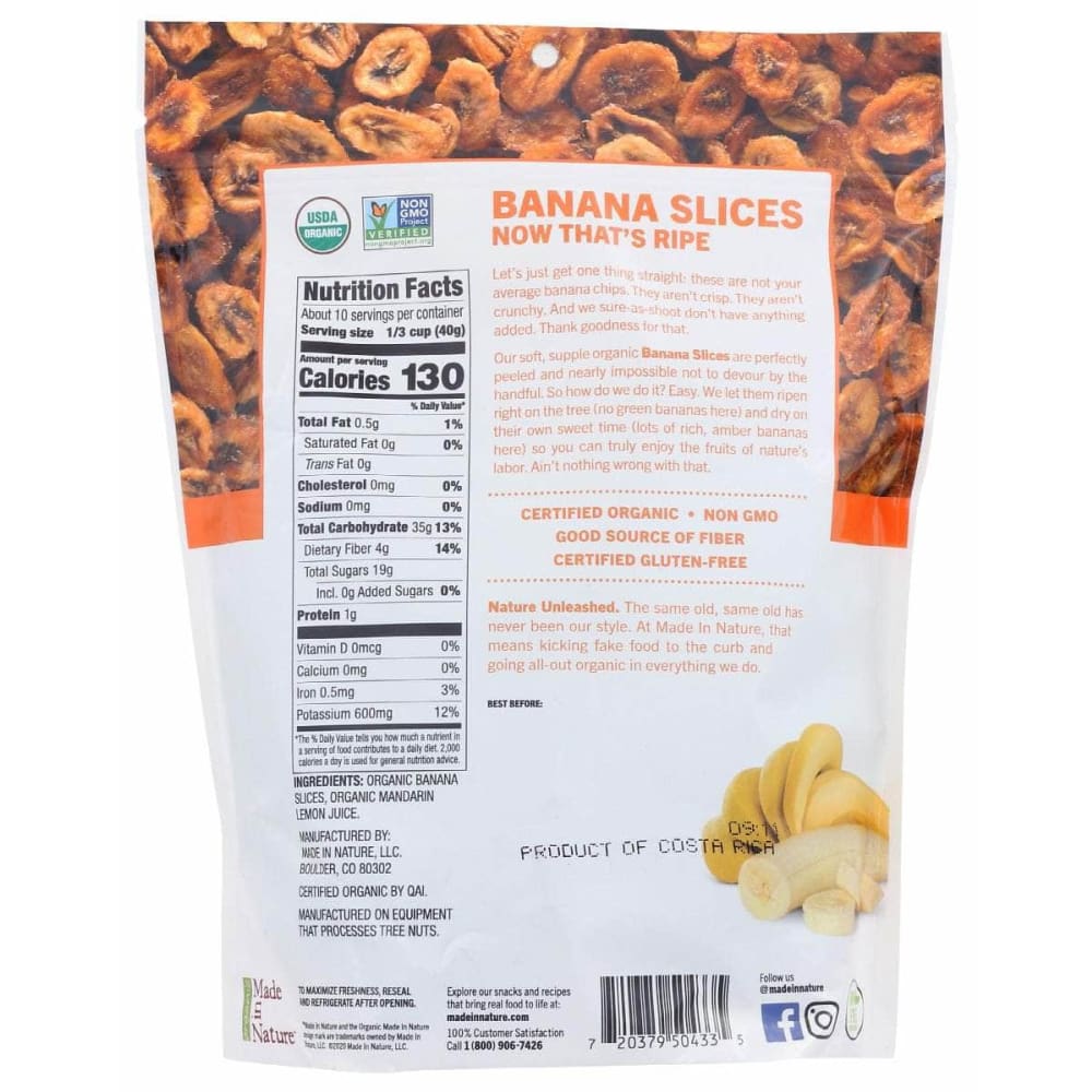 MADE IN NATURE Made In Nature Organic Dried Banana, 14 Oz