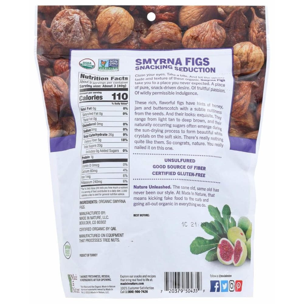 MADE IN NATURE Made In Nature Organic Dried Smyrna Figs, 20 Oz